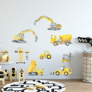 Cars and Trucks Wall Decals Construction Vehicles Sticker