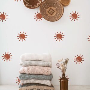 Boho Sun Wall Decals: Nursery & Kids Room Decor