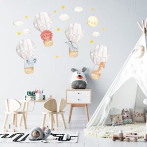 Hot Air Balloon Wall Decal Safari Jungle Animals Elephant