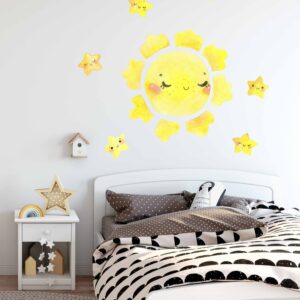 Sun Wall Decal Smile Star Sticker