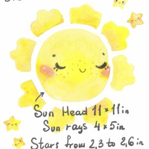 Sun Wall Decal Smile Star Sticker