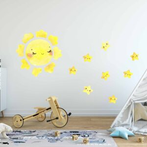 Sun Wall Decal Smile Star Sticker