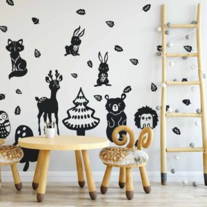 Forest Animals Wall Decal Fox Nursery Bear Room Decor
