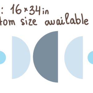 Moon Phases Wall Decals Stickers Colour Block Arch Circle