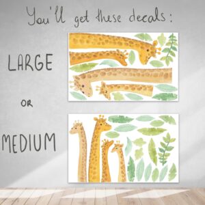Giraffe Wall Decals Safari Animal Stickers Jungle