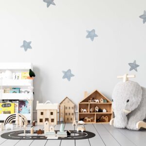 Star Wall Decals Watercolor Stickers Gray