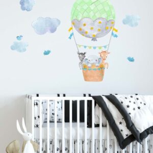 Jungle Animals Decals Safari Hot air balloon Giraffe