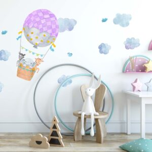 Jungle Animals Decals Safari Hot air balloon Giraffe