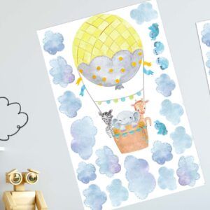 Jungle Animals Decals Safari Hot air balloon Giraffe
