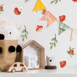 Wall stickers Greenery Leaves forest mushrooms berries