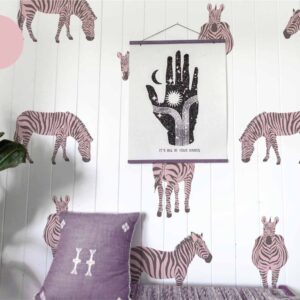 zebra wall decals horse sticker, lf245