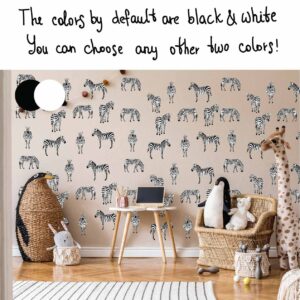 zebra wall decals horse sticker, lf245