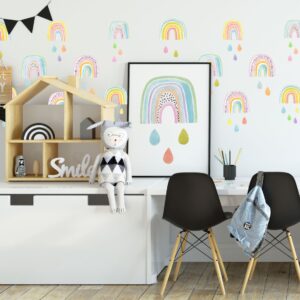 Rainbow wall decals stickers Color Drops