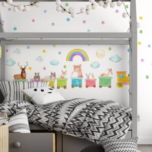 Train Wall Decals Woodland Animals Polka Dots Stickers