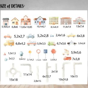 Car Wall Decals Stickers Road City Houses