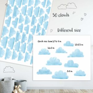 Clouds Wall Decals Rainbow Sticker Sun