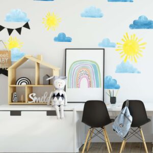 Clouds Wall Decals Rainbow Sticker Sun