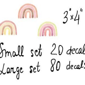 Rainbow Wall Decals Boho Style Arches Baby Room Stickers