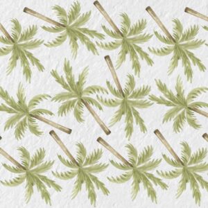 Green leaf wall decals Palm Tree Sticker Watercolor