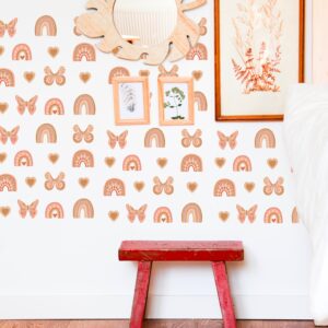 Rainbow Wall Decals Butterfly Sticker Nursery Decor