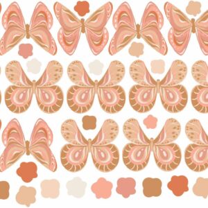 Flower Polka Dots Wall Decals Butterfly Sticker Nursery