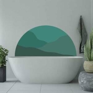 Arch Wall Decal Color Block Headboard Sand Wave Sticker