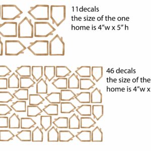 polka house set wall decals house stickers, lf232