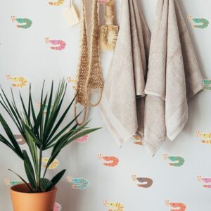 Shrimp Wall Decals Color Sea Life Animals sticker