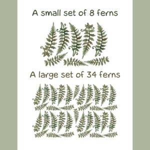 Fern Wall Decals Green Leaf stickers