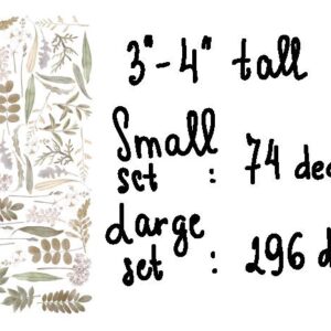 Vintage Wild Flowers Wall Decals Greenery Stickers