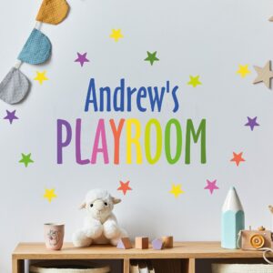 Personalized Name Watercolor Wall Decal | Custom Nursery