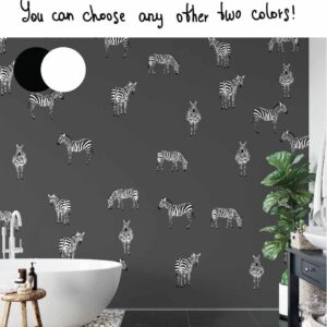 zebra wall decals horse sticker, lf246