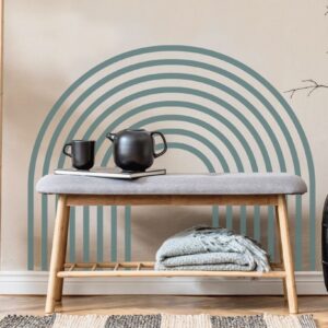 arch wall decal headboard, modern vinyl or fabric sticker, boho bedroom wall decor lf253