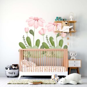 Watercolor flowers wall decals