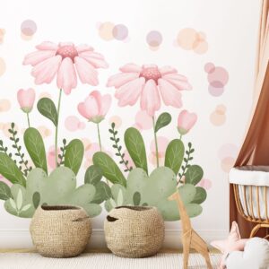Watercolor flowers wall decals