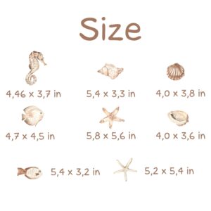 Starfish shells fish Wall Decals seahorses boho Stickers
