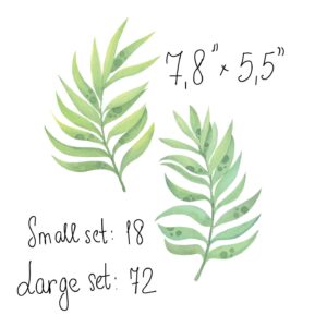 banana palm leaves wall decals greenery stickers, lf265