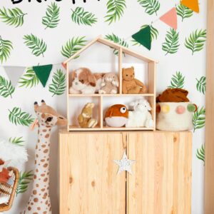 banana palm leaves wall decals greenery stickers, lf265