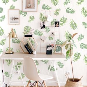 banana palm leaves wall decals greenery stickers, lf265
