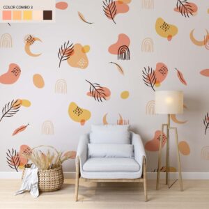 Spots Color Wall Decals Boho Greenery Stickers