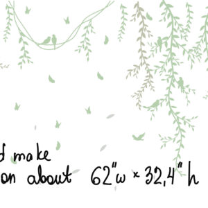 Leaves Greenery Wall Decals Birds Butterflies Stickers