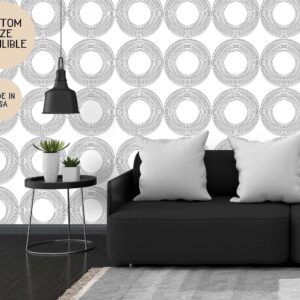 Circle Retro Removable Wallpaper Self-adhesive Modern Mural