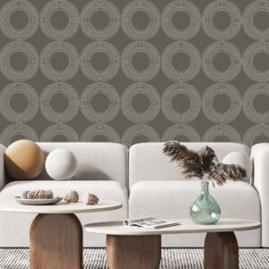 Circle Retro Removable Wallpaper Self-adhesive Modern Mural