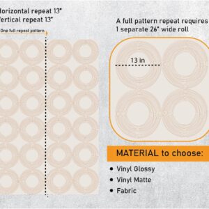 Circle Retro Removable Wallpaper Self-adhesive Modern Mural