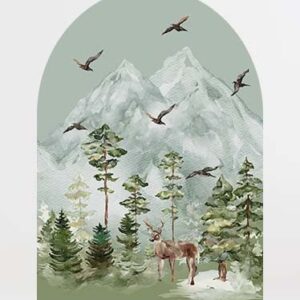 Boho Arch Woodland Wall Decal Pine Trees Sticker Forest