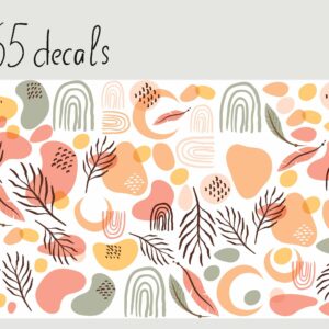 Spots Color Wall Decals Boho Greenery Stickers