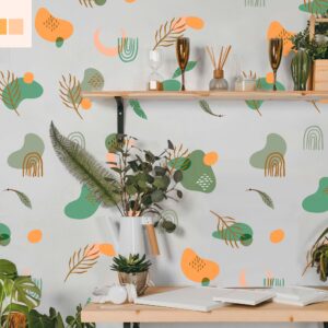 Spots Color Wall Decals Boho Greenery Stickers