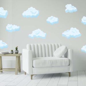 Hand – Drawn Cloud Wall Decals for Playroom
