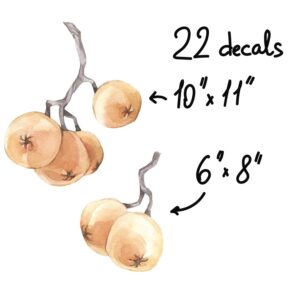 Peaches Wall Decals Fruit Stickers for Room Decoration LF289