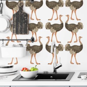 Ostrich wall decal Safari Bird Sticker